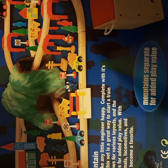 Mountain Railway Set 102 Wooden Pieces New in Original pack/TOYBOX by. Life Tree - Picture 3 of 12